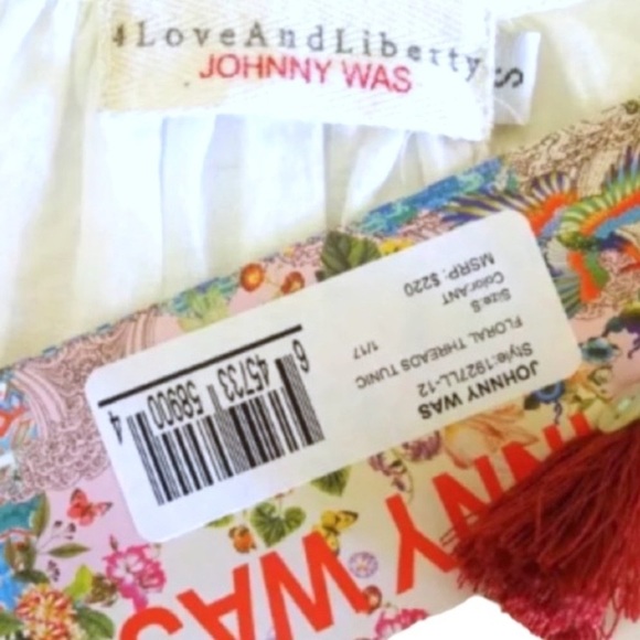 $220 Johnny Was Vintage Tunic Dress Small WEAR 3 WAYS Swim CoverUp Cotton Gauze - Picture 7 of 10